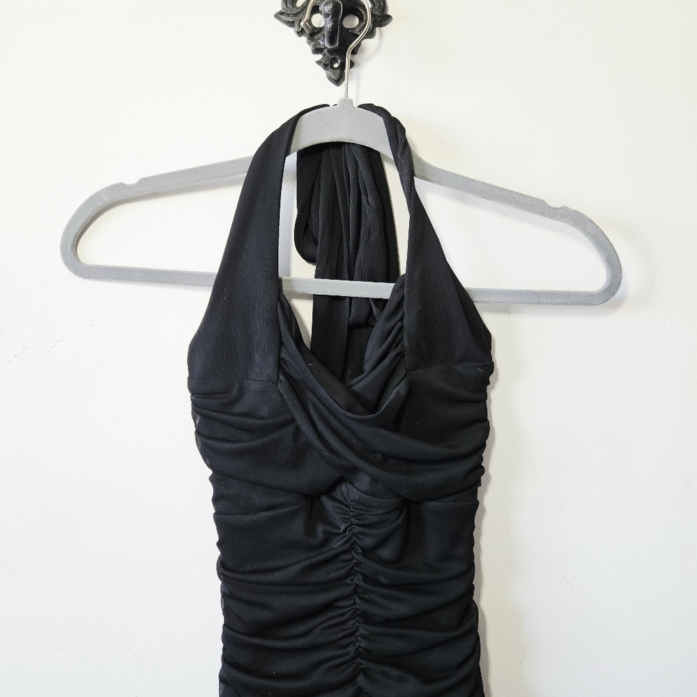 le chateau Black Halter Midi Dress - Picture 4 of 6